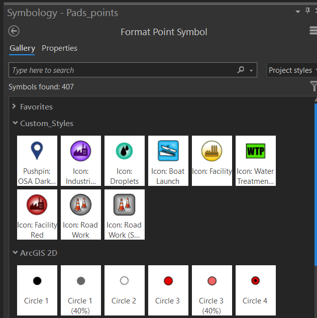 Symbology and Styles in ArcPro Baseline GIS
